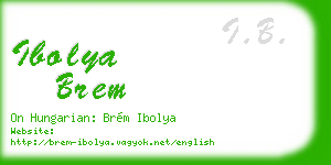 ibolya brem business card